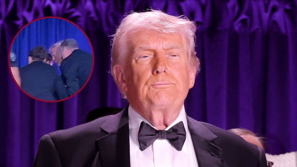 লুকাতে গিয়ে হুমড়ি খেয়ে পড়ে যান ট্রাম্প