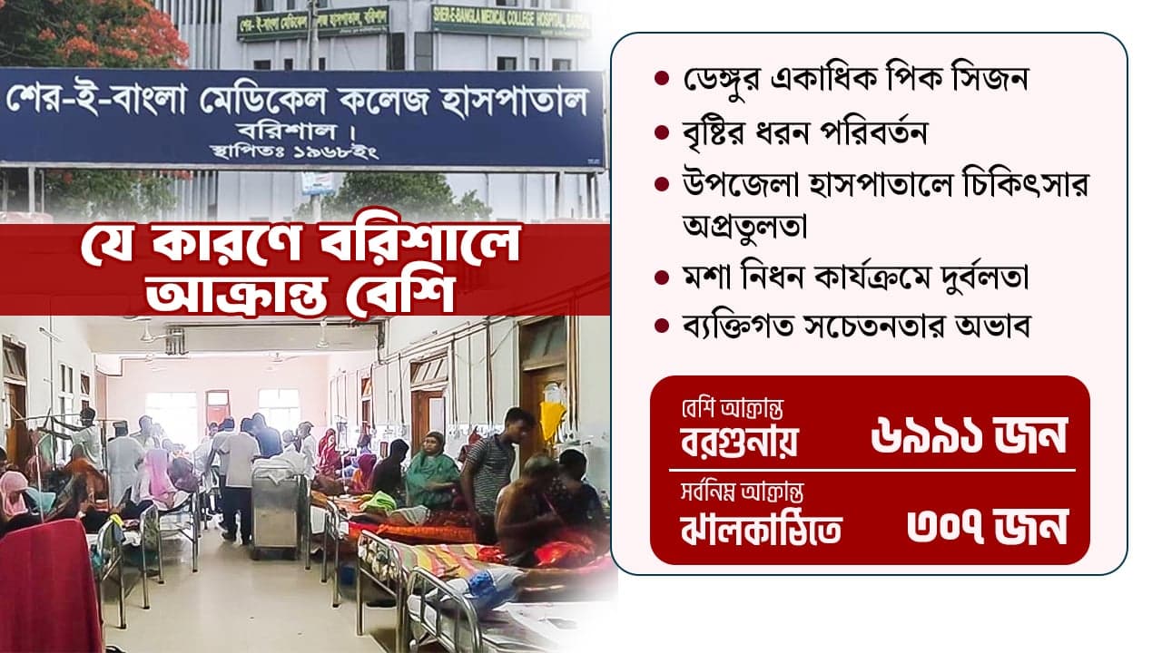 বরিশালে ডেঙ্গুর দ্বিতীয় ঢেউ, বাড়ছে উদ্বেগ  image