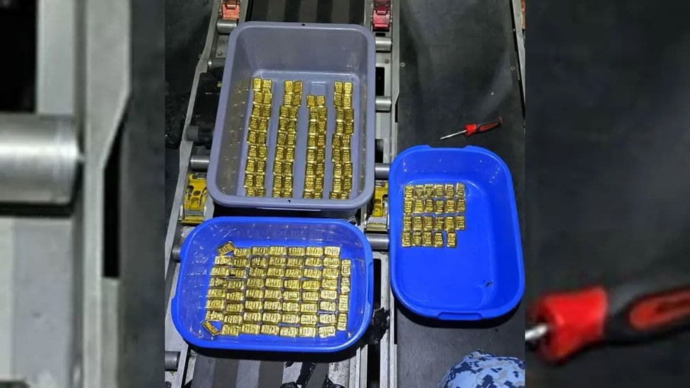 বিমানের কার্গো কমপার্টমেন্টের টয়লেট থেকে ১৫৩ সোনার বার উদ্ধারImage