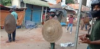 ভাঙ্গায় দ্বিতীয় দিনের সংঘর্ষে রণক্ষেত্র মুনসুরাবাদ বাজার