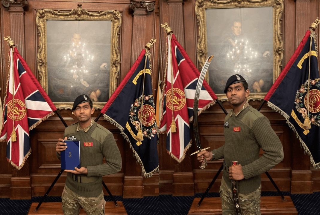 রয়্যাল মিলিটারি একাডেমি স্যান্ডহার্স্টে ইতিহাস গড়লেন বাংলাদেশি ক্যাডেট লেফটেন্যান্ট শাকিব আহসান রিফাত