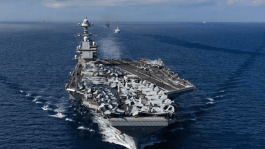 মধ্যপ্রাচ্যের জলসীমায় ফিরল মার্কিন রণতরী জেরাল্ড আর ফোর্ড image