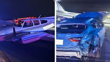 ব্যস্ত মহাসড়কে হঠাৎ আছড়ে পড়ল বিমান, অতঃপর... image