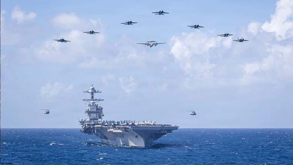 ভূমধ্যসাগরে প্রবেশ করল মার্কিন বৃহত্তম বিমানবাহী রণতরী জেরাল্ড আর. ফোর্ড